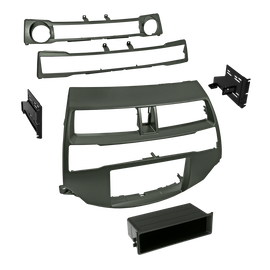 Best Kits BKHONK852 2008-2012 Honda Accord & 2010-2012 Honda Crosstour Single ISO w/Pocket or Double Din - Gun Metallic