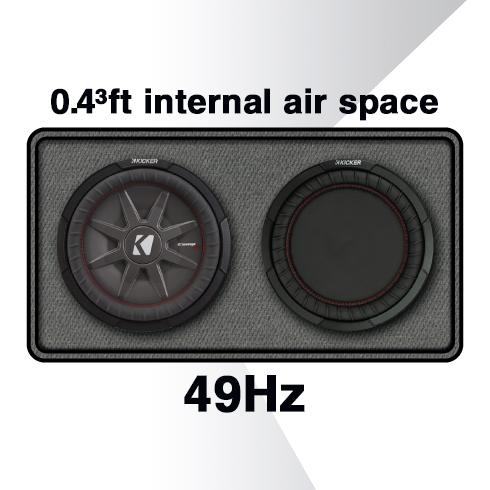 Kicker 47KBRW8 Tuned 8-inch Bass Reflex Passive Radiator