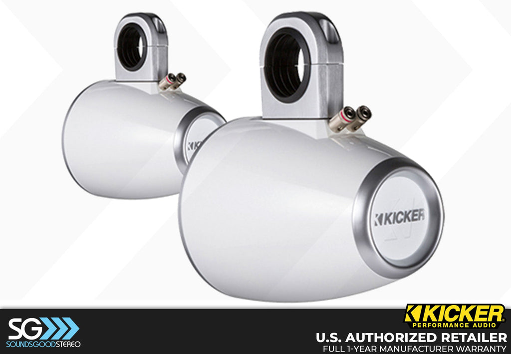 Kicker 12KMTES/12KMTESW 6½” Empty Enclosure Pair Speaker - White