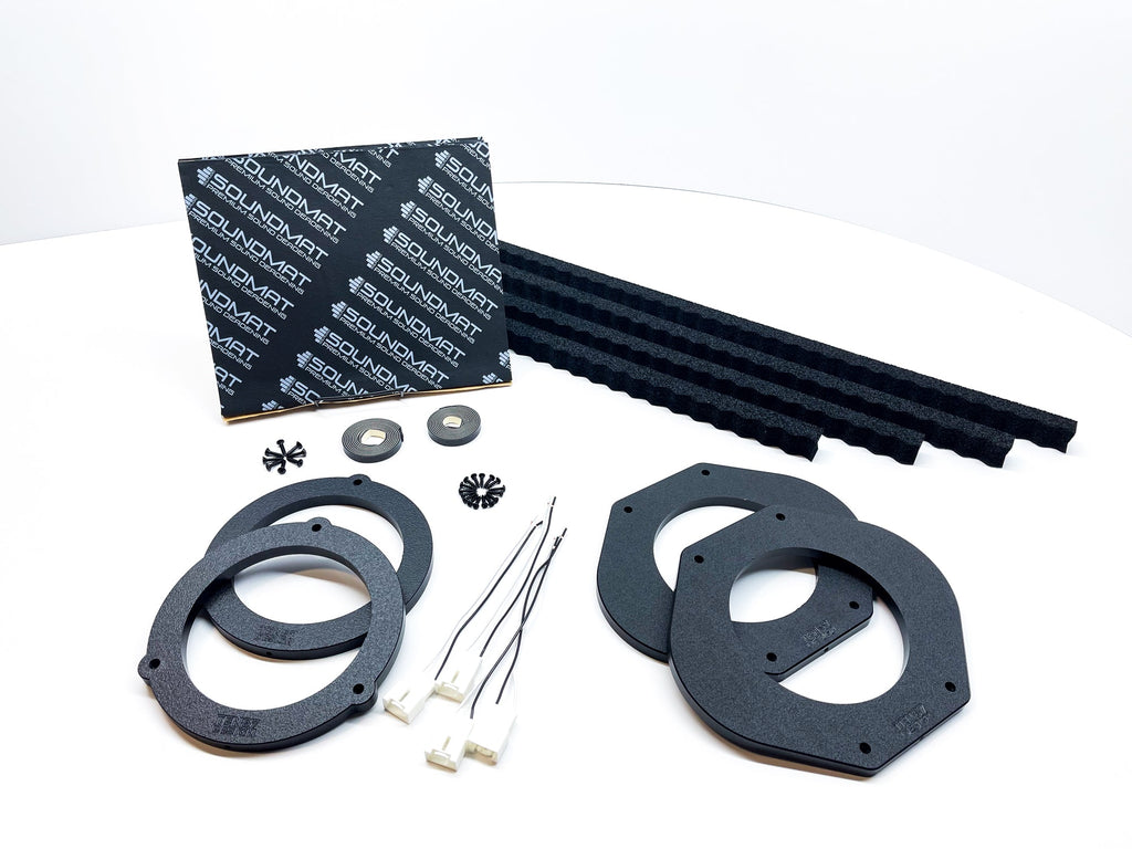 Custom Speaker Adapters -Front 6.5-inch + Rear 6.5-inch - Complete Kit - Compatible with 2015-2021 Ford F-Series Truck --Alias 637738151152705436 - Complete Kit,Front 6.5-inch + 6.5-inch Rear