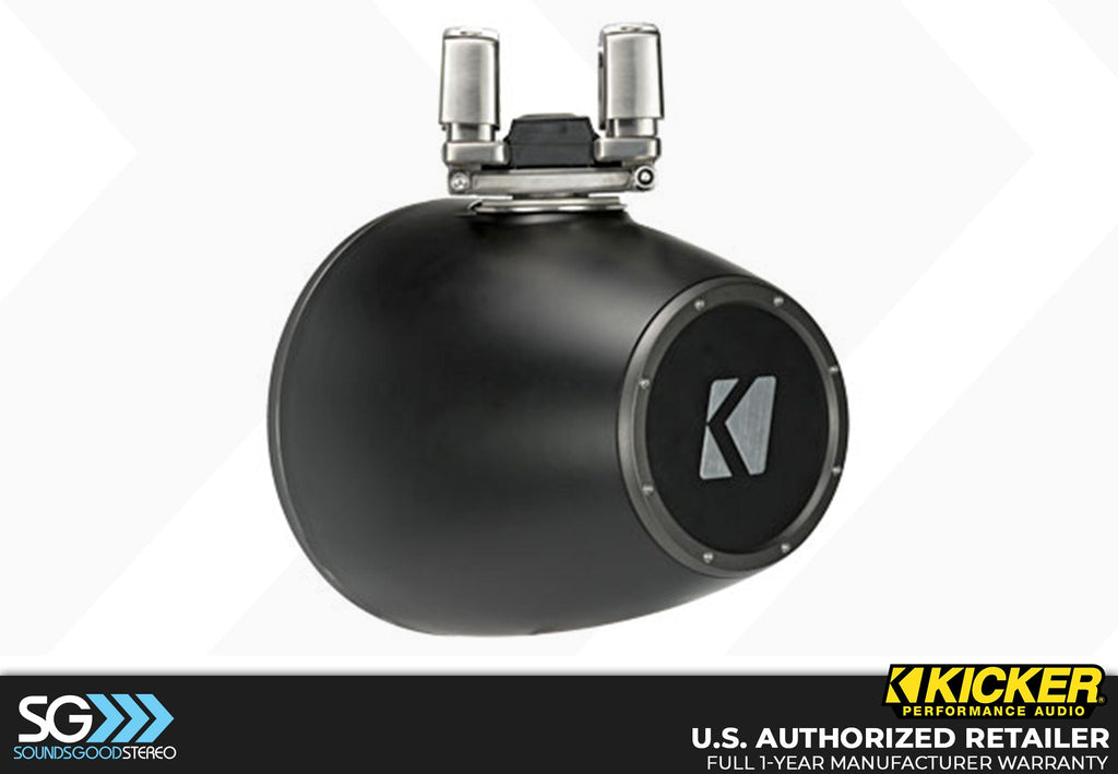 Kicker 44KMTC114/44KMTC114W HLCD Marine 11-inch Tower Horn Loaded Speaker System - CHARCOAL
