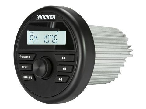 Kicker KMC2 Weather-Resistant Multi-Media Gauge-Style Receiver w/Bluetooth