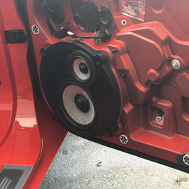 Custom 6.5-inch Mid-Bass Speaker Adapters - Compatible with 2005-2019 Chevrolet Corvette (C6 + C7) (Front Location - Pair) - 6.5-inch Mid-Bass