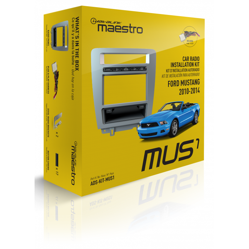 iDatalink Maestro KIT-MUS1 2011-2014 Ford Mustang Radio Replacement Dash Kit - Sounds Good Stereo Online