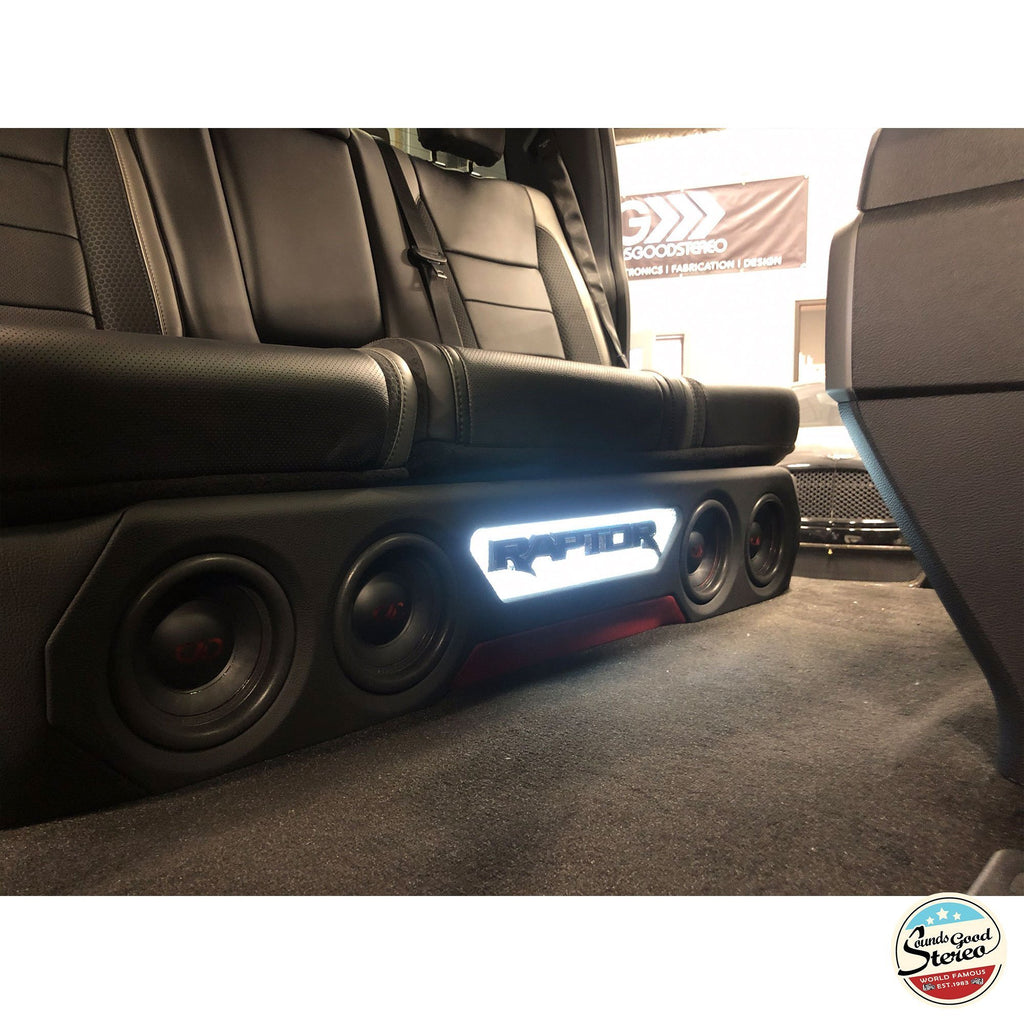 2011-2021 Ford F-Series SuperCrew Truck Custom Level 5 Subwoofer Enclosure Box (Including Raptor) - Sounds Good Stereo Online