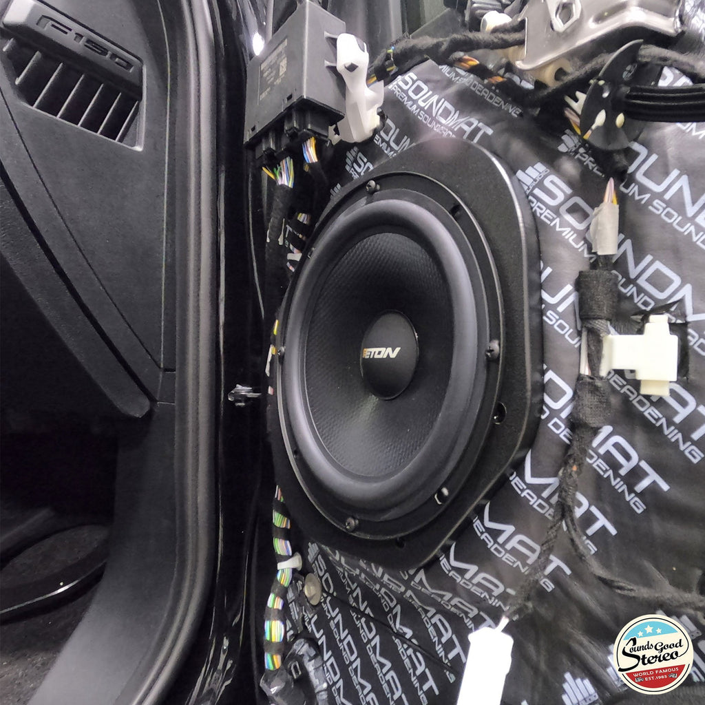 2015-up Ford F-150 Truck (including Raptor) Custom Speaker Adapters (6x9 to 8-inch or 6x9 to 6.5-inch) - Sounds Good Stereo Online