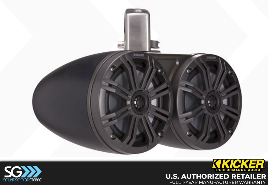 Kicker 45KMTDC65/45KMTDC65W Coaxial Tower System Speakers - Black