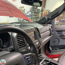 Load image into Gallery viewer, 2015+ Ford F-Series &amp; Expedition Max Custom Made 3-Way Component Speaker A-Pillars - Ebony (Black),Open Speaker Design