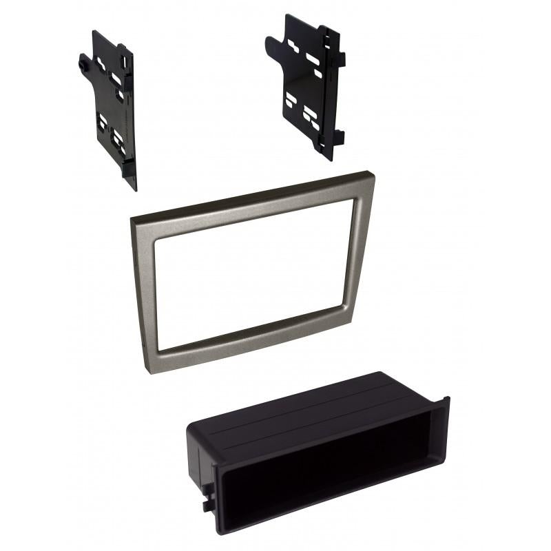 Best Kits BKPOR911 2005-2011 Black Radio Porsche 911 / Cayman / Boxster Single ISO w/Pocket or Double Din - Silver