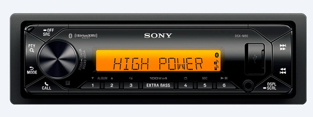 Sony DSX-M80 Single-Din Marine Grade High-Power Media Receiver