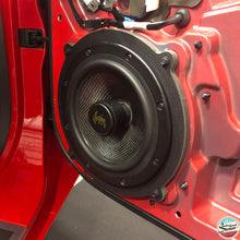 Load image into Gallery viewer, Custom 10-inch Mid-Bass Speaker Adapters - Compatible with 2005-2019 Chevrolet Corvette (C6 + C7) (Front Location - Pair) - 10-inch Mid-Bass/Subwoofer