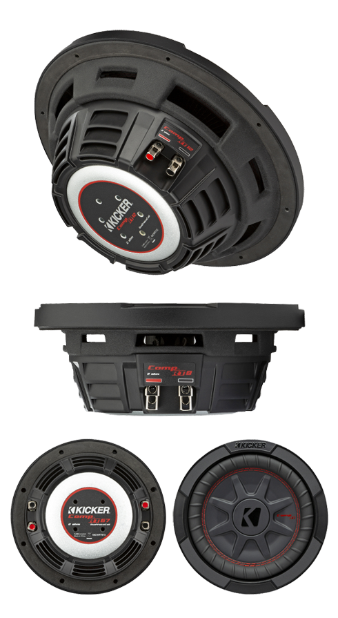 Kicker CWRT10 CompRT Series Shallow Mount 10-inch 400w Subwoofer - Dual 2 Ohm
