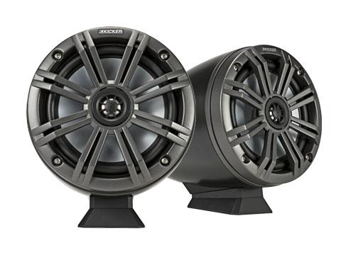 Kicker 46KMFC65/46KMFC65W Coaxial Tower System Speakers - Black
