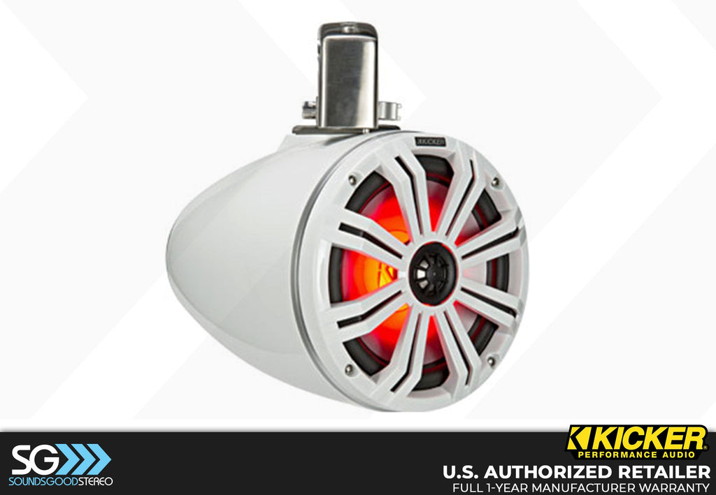 Kicker 45KMTC8/45KMTC8W  Coaxial Tower System Speakers - White
