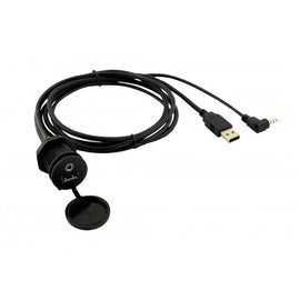 PAC Audio USBAUX3 USB & 3.5mm A/V AUX 3-Foot Extension Cable with Waterproof Cap