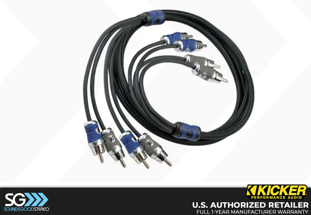 Kicker 46QI46 Q-Series 6-Meter 4-channel Balanced RCA Cable Interconnects