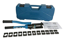 Load image into Gallery viewer, TEMCo Industrial Hydraulic Cable Lug Crimper TH0005-11 US TON 6 AWG to 600 MCM Electrical Terminal Cable Wire Tool Kit 5 YEAR WARRANTY - Sounds Good Stereo Online
