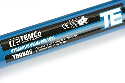 TEMCo Industrial Hydraulic Cable Lug Crimper TH0005-11 US TON 6 AWG to 600 MCM Electrical Terminal Cable Wire Tool Kit 5 YEAR WARRANTY - Sounds Good Stereo Online