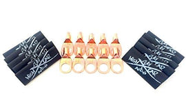 Sky High Car Audio (10) 8-Gauge Copper Ring Terminals 3/8