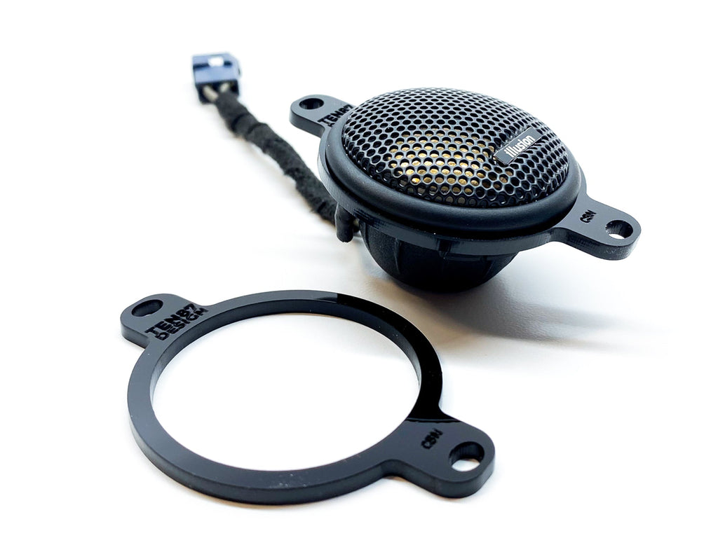 Custom Laser Cut Tweeter Adapters - Compatible with 2015+ Ford Vehicles --Alias 637738147151988446 - Illusion Carbon