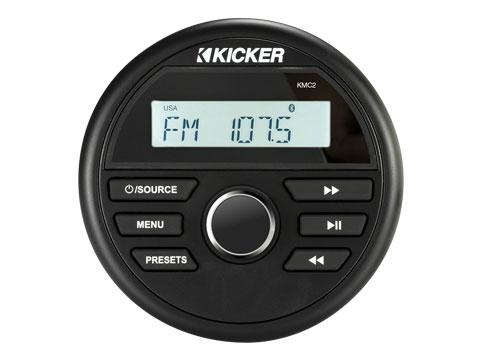 Kicker KMC2 Weather-Resistant Multi-Media Gauge-Style Receiver w/Bluetooth