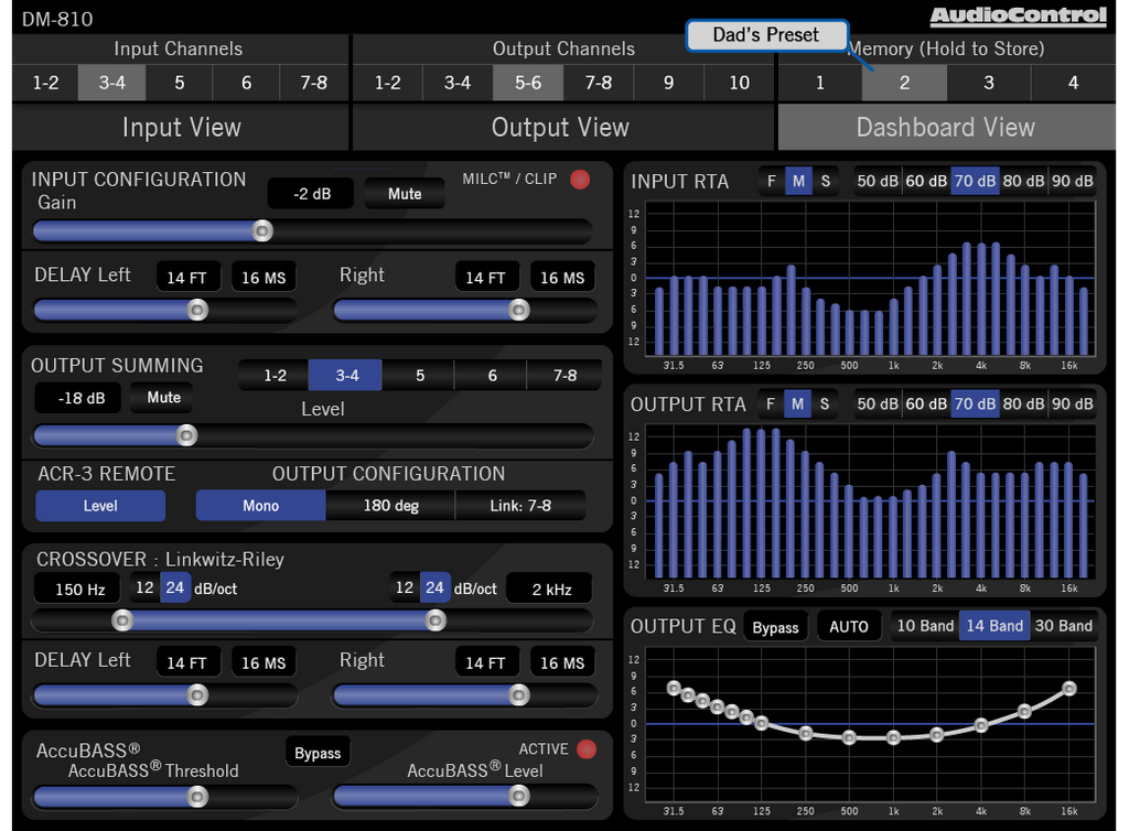 AudioControl DM-608 6x8 Channel Matrix DSP Processor