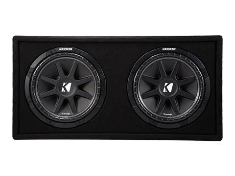 Kicker 43DC122 Comp Series Dual 12-inch Loaded Subwoofer Enclosure - 2 Ohm Final - 2 Ohm Final