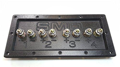 SMD 4 Channel Speaker Terminal (Grade 8) 3/4" PVC (Black) - Sounds Good Stereo Online