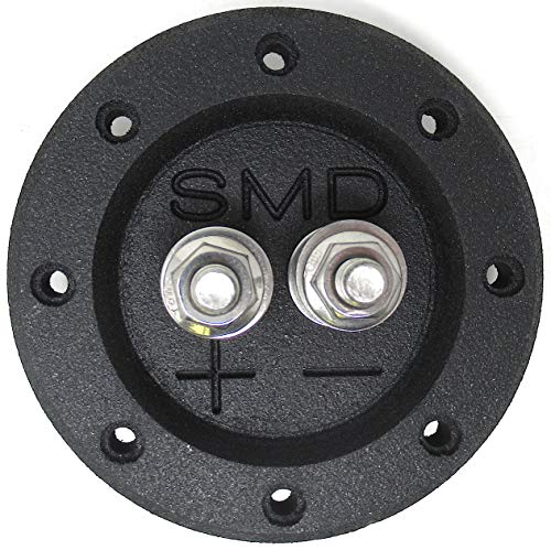 SMD 1 Channel Heavy Duty Speaker Terminal (Stainless) (3/4" PVC Black) (Round) - Sounds Good Stereo Online