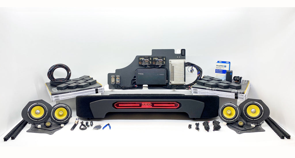 Plug & Play Ford SuperCrew Sony Amplified F-Series Stereo Upgrade Package- Focal K2 Power 2-Way Passive - Focal FPX - Focal K2 Power,Four 6.5-inch Vented,2-Way Passive