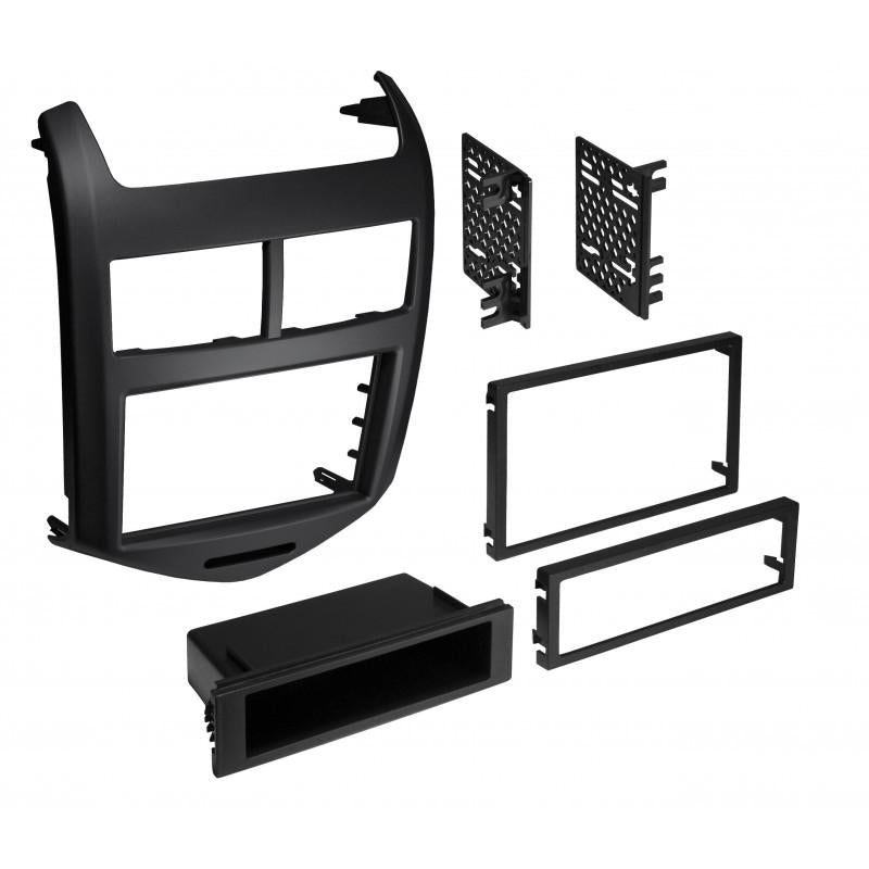 Best Kits BKGMK315 2012-2016 Chevrolet Sonic Single Din or ISO w/Pocket or Double Din - Dark Argent