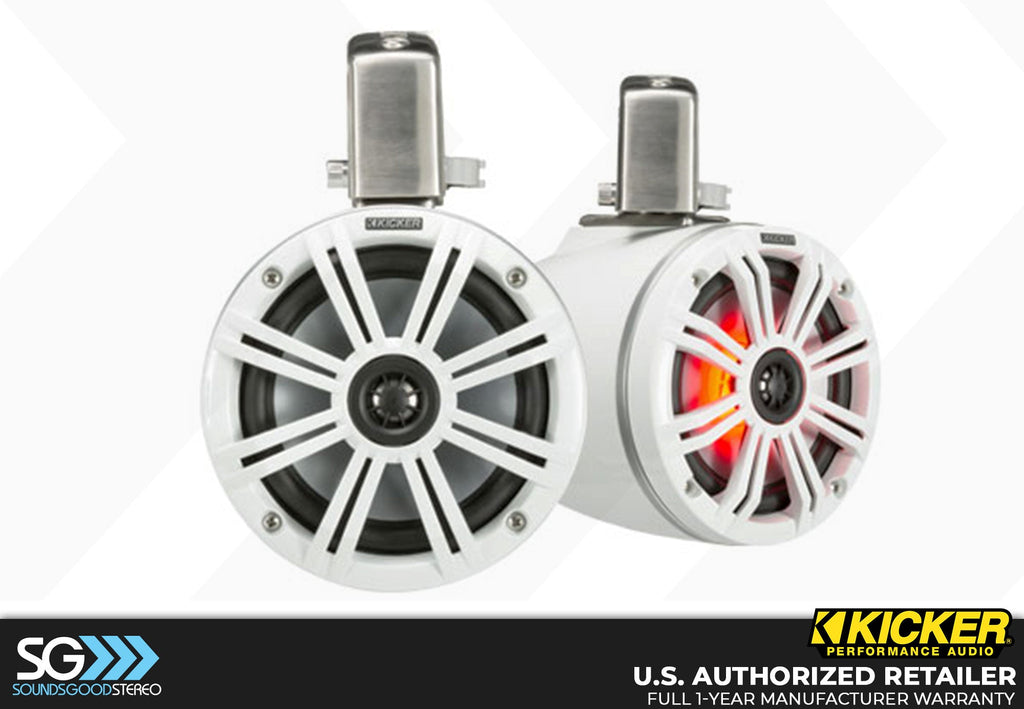 Kicker 45KMTC65/45KMTC65W Marine Coaxial Tower System - White