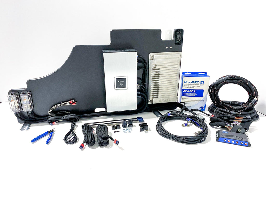 Arc Audio Loaded Amplifier Rack - 2-Way Passive- Sony - For 2015-2022 Ford F-Series Trucks - 2-Way Passive,Sony