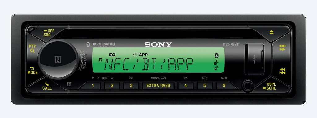 Sony Marine MEX-M72BT CD Receiver with Bluetooth, NFC, Dual USB, Pandora, SXM Ready