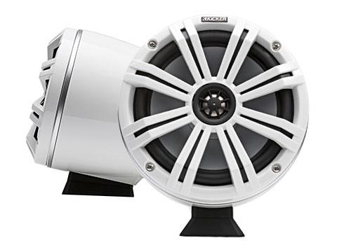Kicker 46KMFC8/46KMFC8W Coaxial Tower System Speakers - Black
