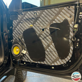 Custom Made Door Access Block Off Plates -Front and Rear Set - Compatible with 2019-2021 GMC Sierra Chevrolet Silverado - Front & Rear Complete Set