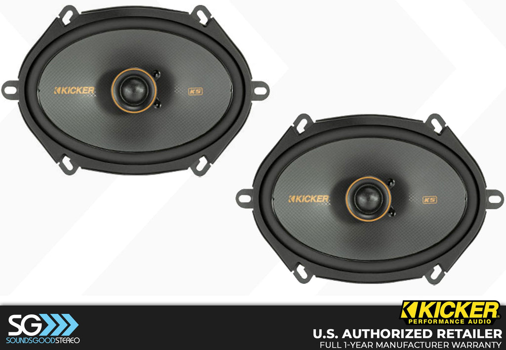Kicker KSC680 KS Series 6x8-inch 2-way Coaxial Speaker Kit