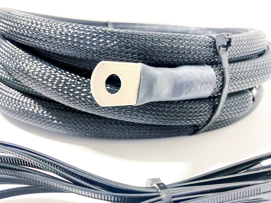 Full Length Power and Ground Power Cable Kit (Designed for 2015+ Vehicles) - 1/0-Gauge