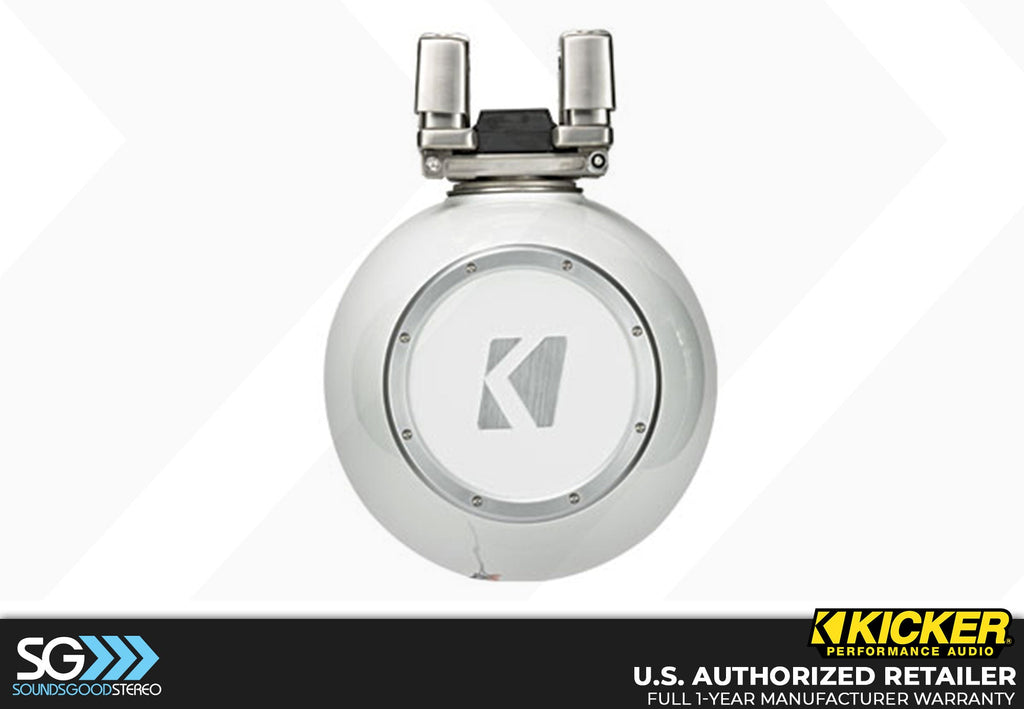 Kicker 44KMTC114/44KMTC114W HLCD Marine 11-inch Tower Horn Loaded Speaker System - WHITE