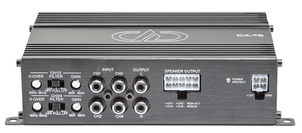 DD Audio D4.75 D-Series 4ch Compact High-Performance Amplifier - Sounds Good Stereo Online