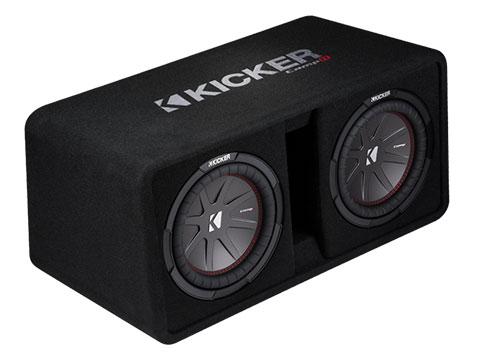 Kicker 43DCWR102 CompR Dual 10-inch (25cm) Subwoofers in Vented Enclosure, 2-Ohm, 800W