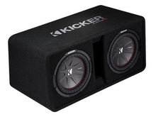 Load image into Gallery viewer, Kicker 43DCWR102 CompR Dual 10-inch (25cm) Subwoofers in Vented Enclosure, 2-Ohm, 800W