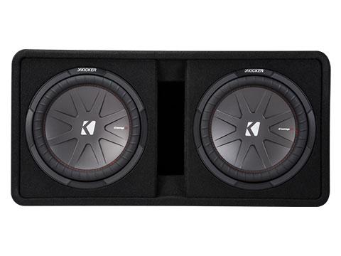 Kicker 43DCWR122 CompR Dual 12-inch (30cm) Subwoofers in Vented Enclosure, 2-Ohm, 1000W