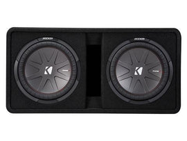 Kicker 43DCWR122 CompR Dual 12-inch (30cm) Subwoofers in Vented Enclosure, 2-Ohm, 1000W