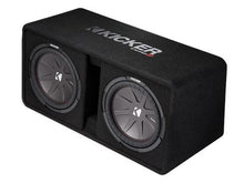 Load image into Gallery viewer, Kicker 43DCWR122 CompR Dual 12-inch (30cm) Subwoofers in Vented Enclosure, 2-Ohm, 1000W