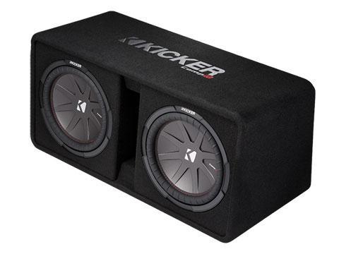 Kicker 43DCWR122 CompR Dual 12-inch Subwoofers in Vented Enclosure - Sounds Good Stereo Online