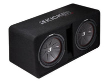 Load image into Gallery viewer, Kicker 43DCWR122 CompR Dual 12-inch (30cm) Subwoofers in Vented Enclosure, 2-Ohm, 1000W