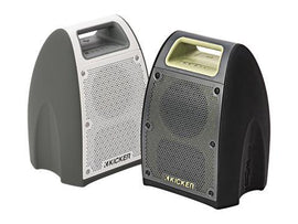 Kicker BF400 Bullfrog 400 Gray-Green BT/FM Outdoor Audio System w/4-inch Speakers - Sounds Good Stereo Online