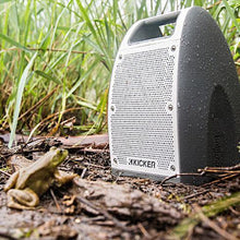 Load image into Gallery viewer, Kicker BF400 Bullfrog 400 Gray-White BT/FM Outdoor Audio System w/4-inch Speakers - Sounds Good Stereo Online
