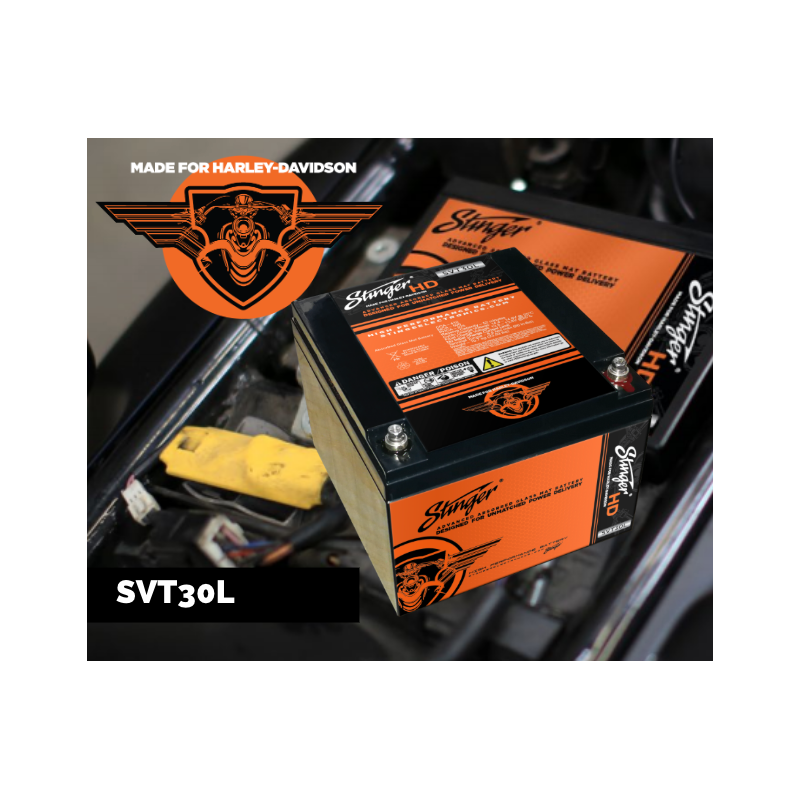 Stinger SVT30L Harley-Davidson Motorcycle Direct Replacement High-Performance Battery - Sounds Good Stereo Online
